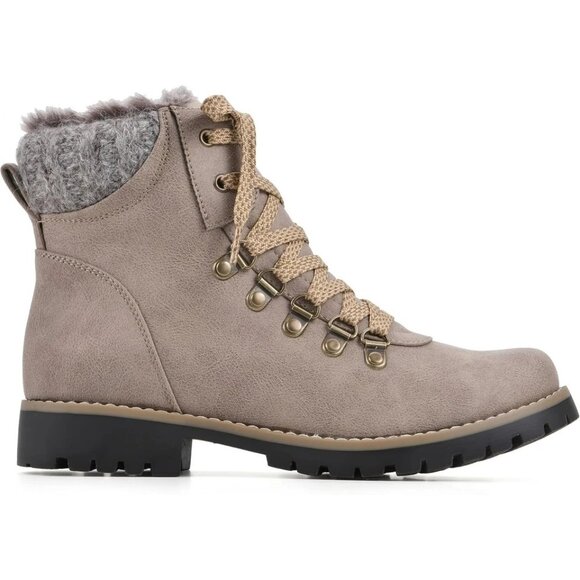 Cliffs By White Mountain Womens Comfort Primed Lace up Boots Taupe Size 8.5M NWD - Picture 5 of 10